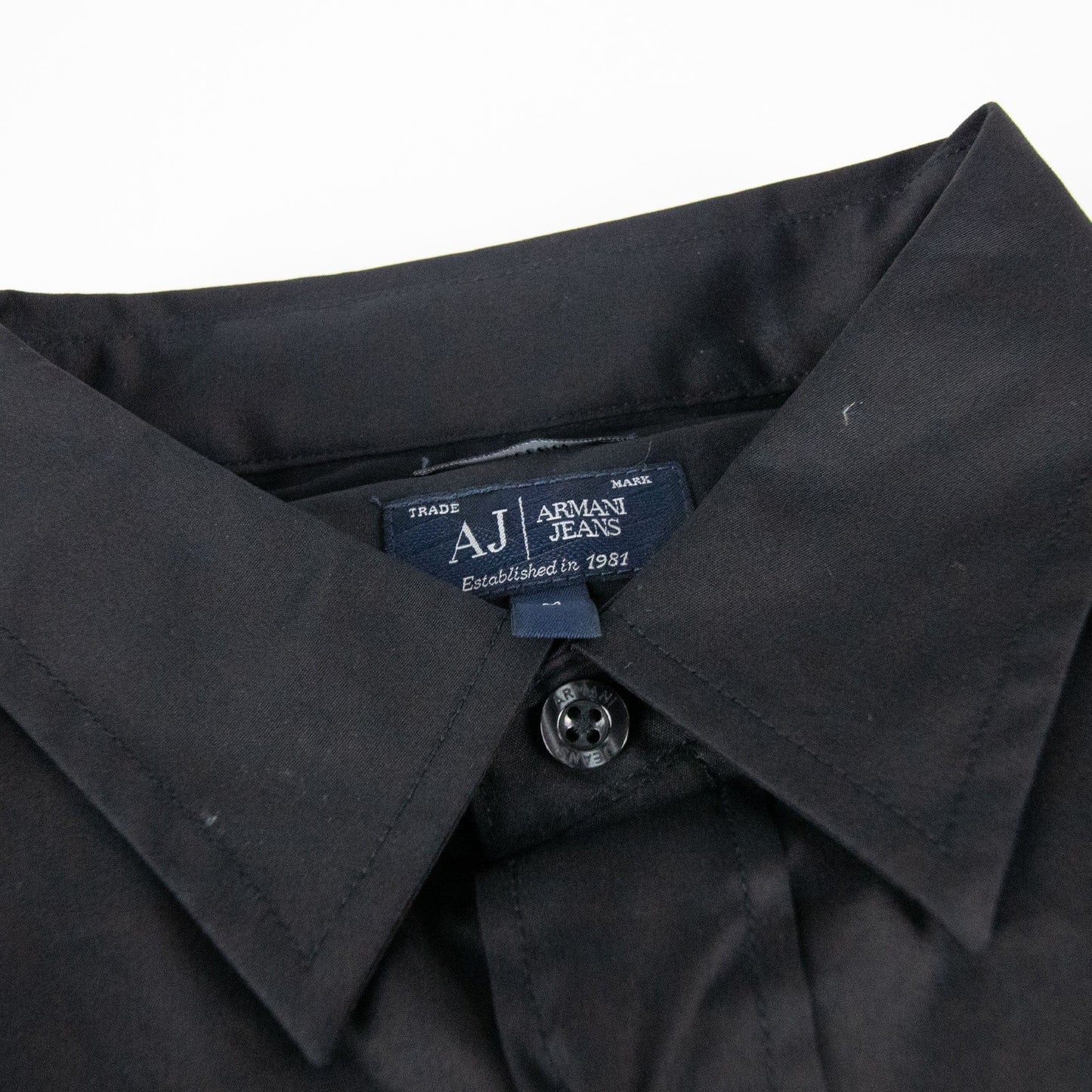 Armani Jeans Collar Aj Logo S/s Shirt Black