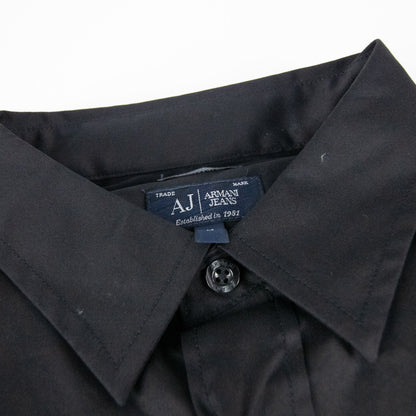 Armani Jeans Collar Aj Logo S/s Shirt Black