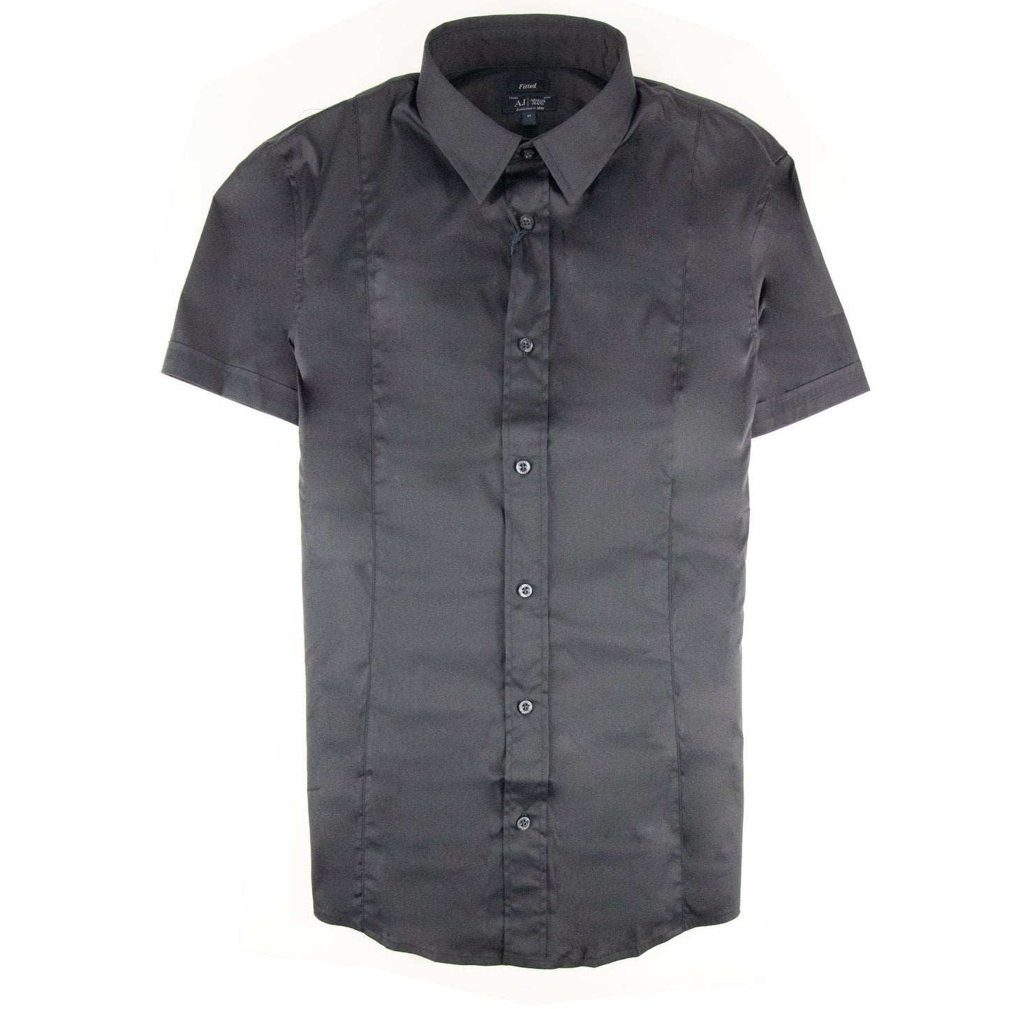 Armani Jeans Collar Aj Logo S/s Shirt Navy Blue