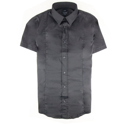 Armani Jeans Collar Aj Logo S/s Shirt Navy Blue