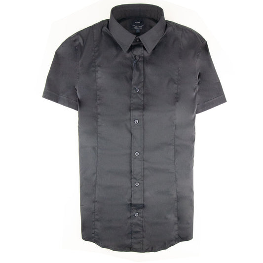 Armani Jeans Collar Aj Logo S/s Shirt Navy Blue