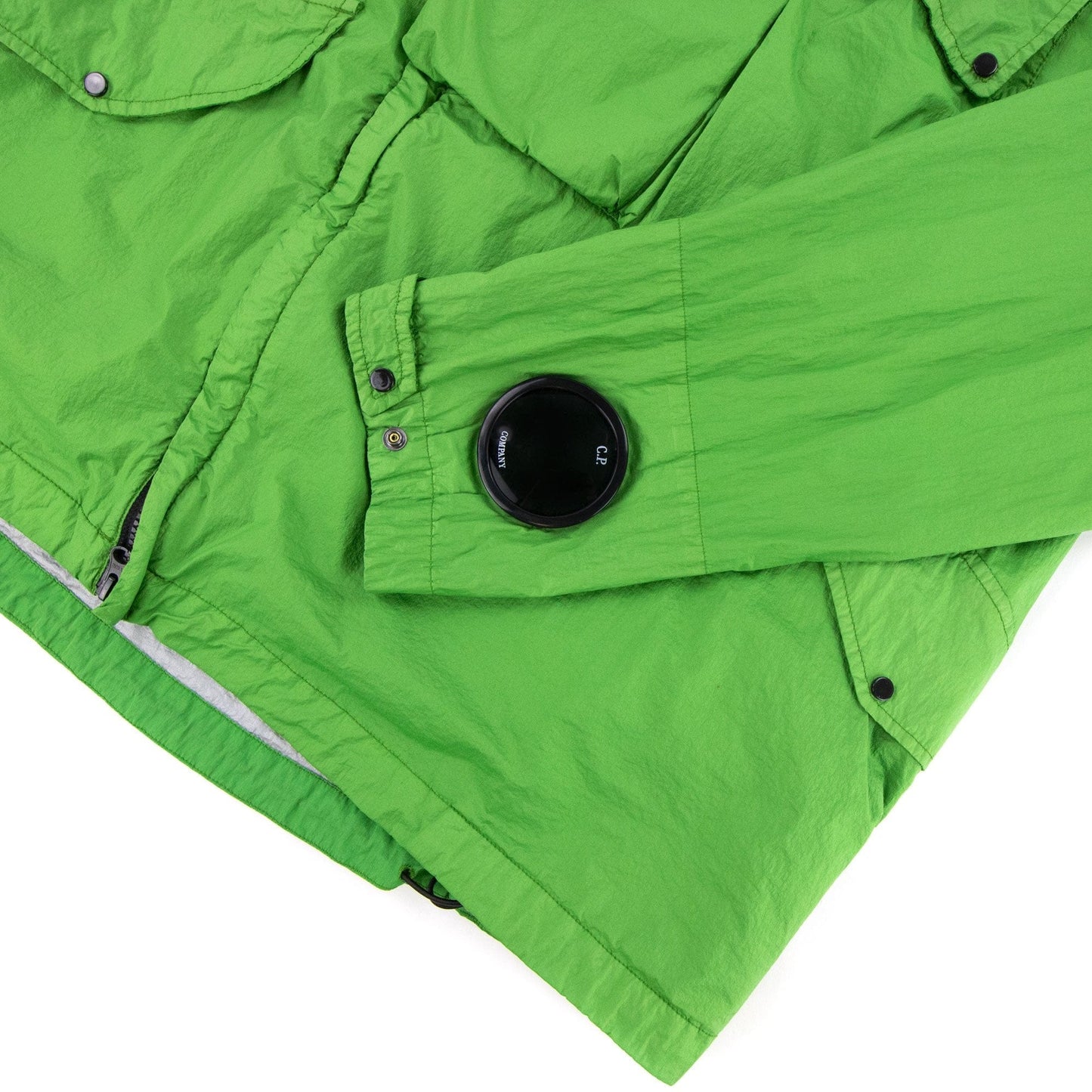 Cp Company Nyfoil Half Zip Jacket Green