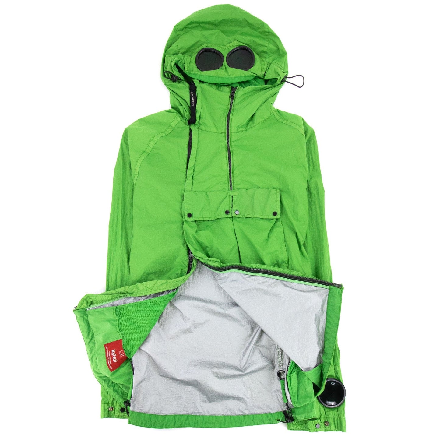 Cp Company Nyfoil Half Zip Jacket Green