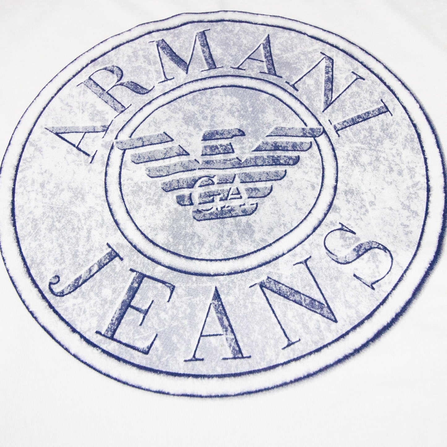 Armani Jeans Circle Logo S/s T Shirt Off White