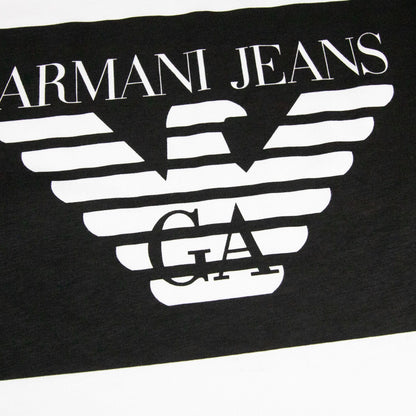 Armani Jeans Colour Block Logo T-shirt Bianco
