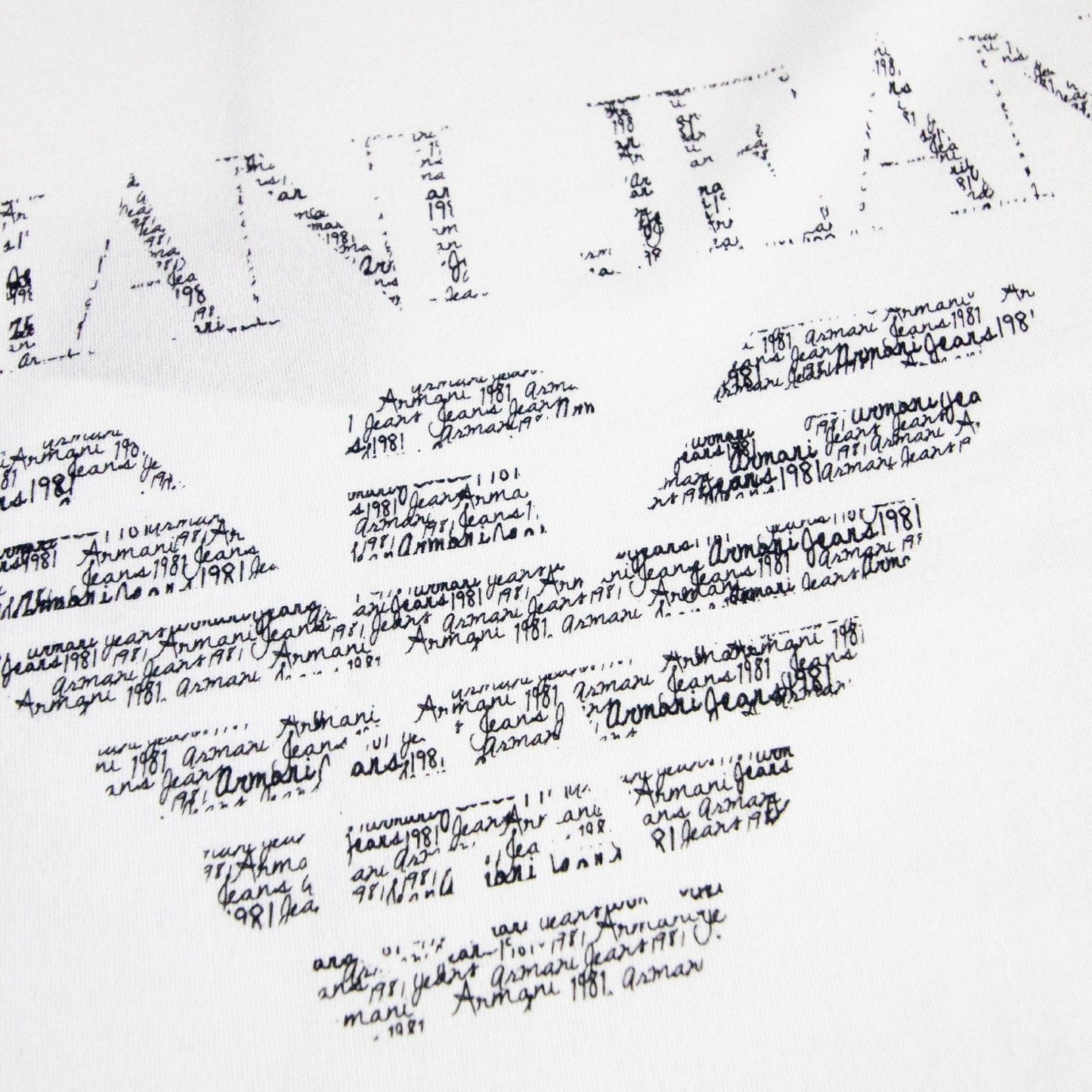 Armani Jeans Broken Logo L/s T Shirt White