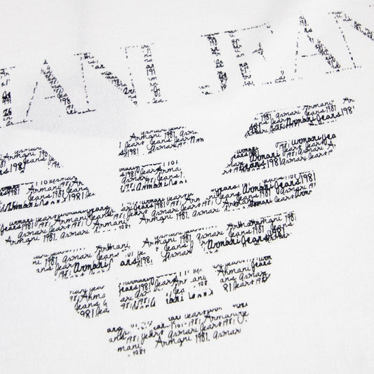 Armani Jeans Broken Logo L/s T Shirt White