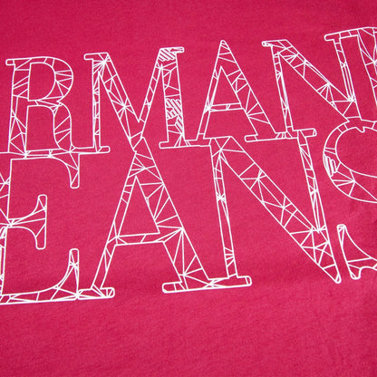 Armani Jeans Logo Print T Shirt Rosso Red