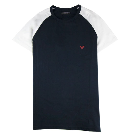 Emporio Armani Eagle Logo Crewneck T Shirt Navy