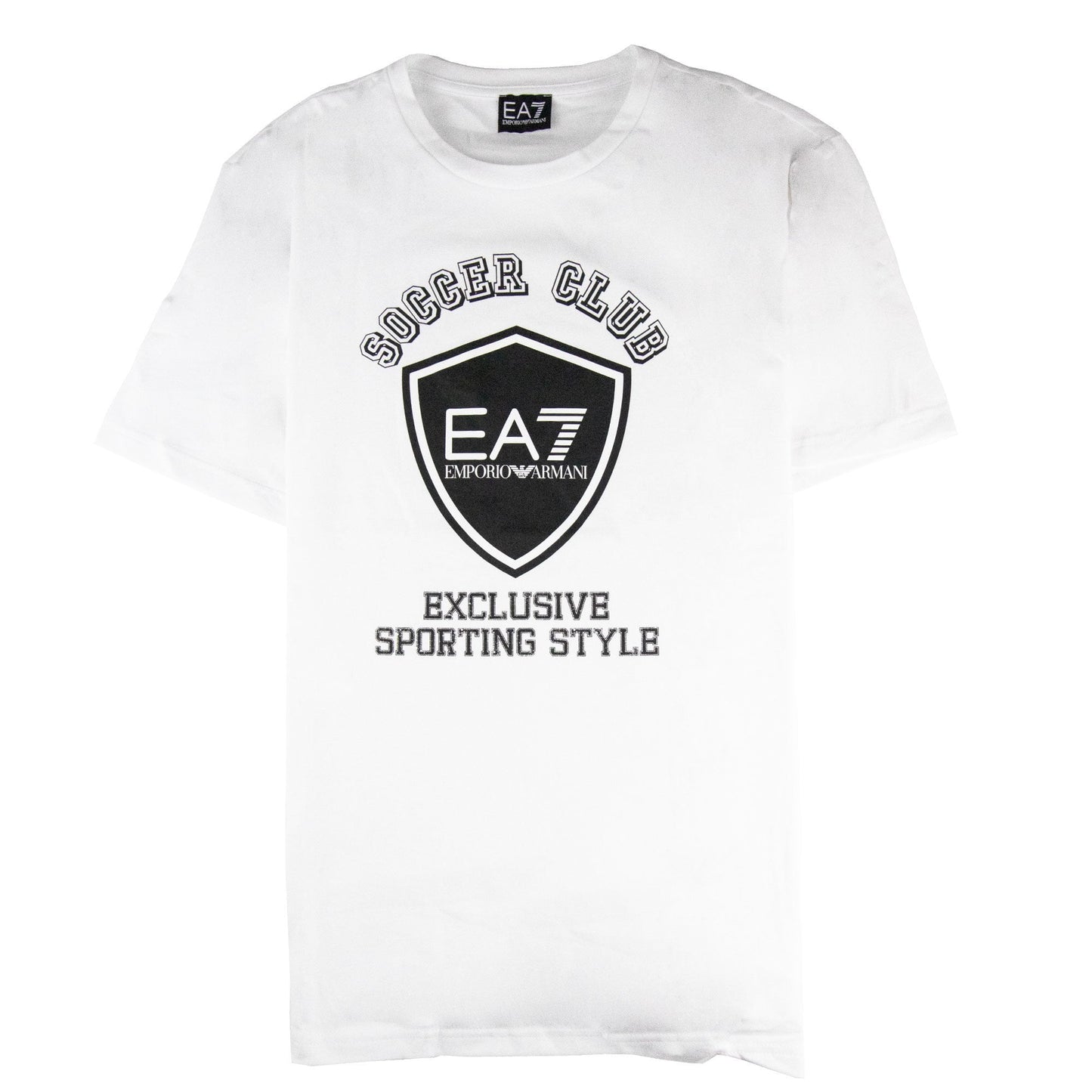 Armani Jeans Soccer Club Logo T Shirt White