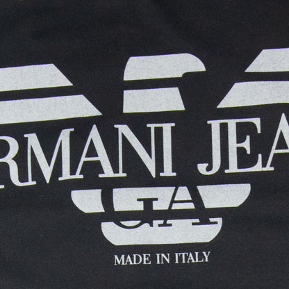Armani Jeans Made In Italy Eagle Logo T Shirt Black