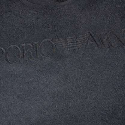 Emporio Armani Embossed Logo S/s T Shirt Navy Blue