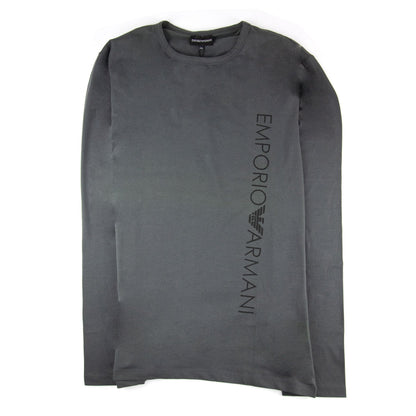Emporio Armani Side Logo L/s T Shirt Charcoal