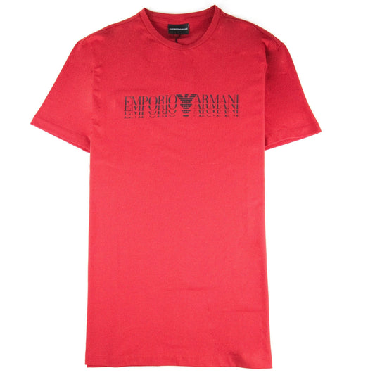 Emporio Armani 3d Effect Logo T Shirt Rosso Red