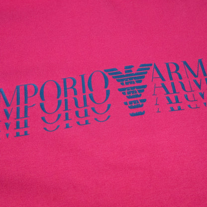 Emporio Armani 3d Effect Logo T Shirt Rosso Red
