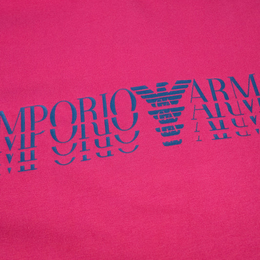 Emporio Armani 3d Effect Logo T Shirt Rosso Red