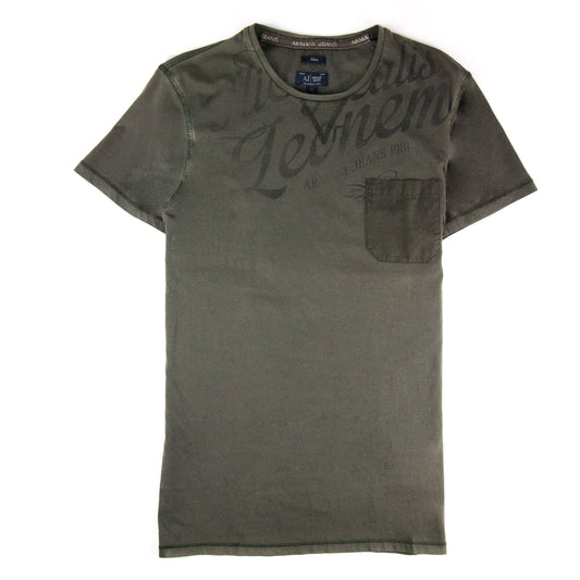 Armani Jeans Front Pocket Classic T Shirt Verde Green