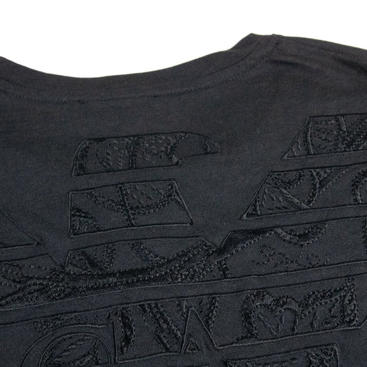 Armani Jeans Embroidered Back Logo T Shirt Black
