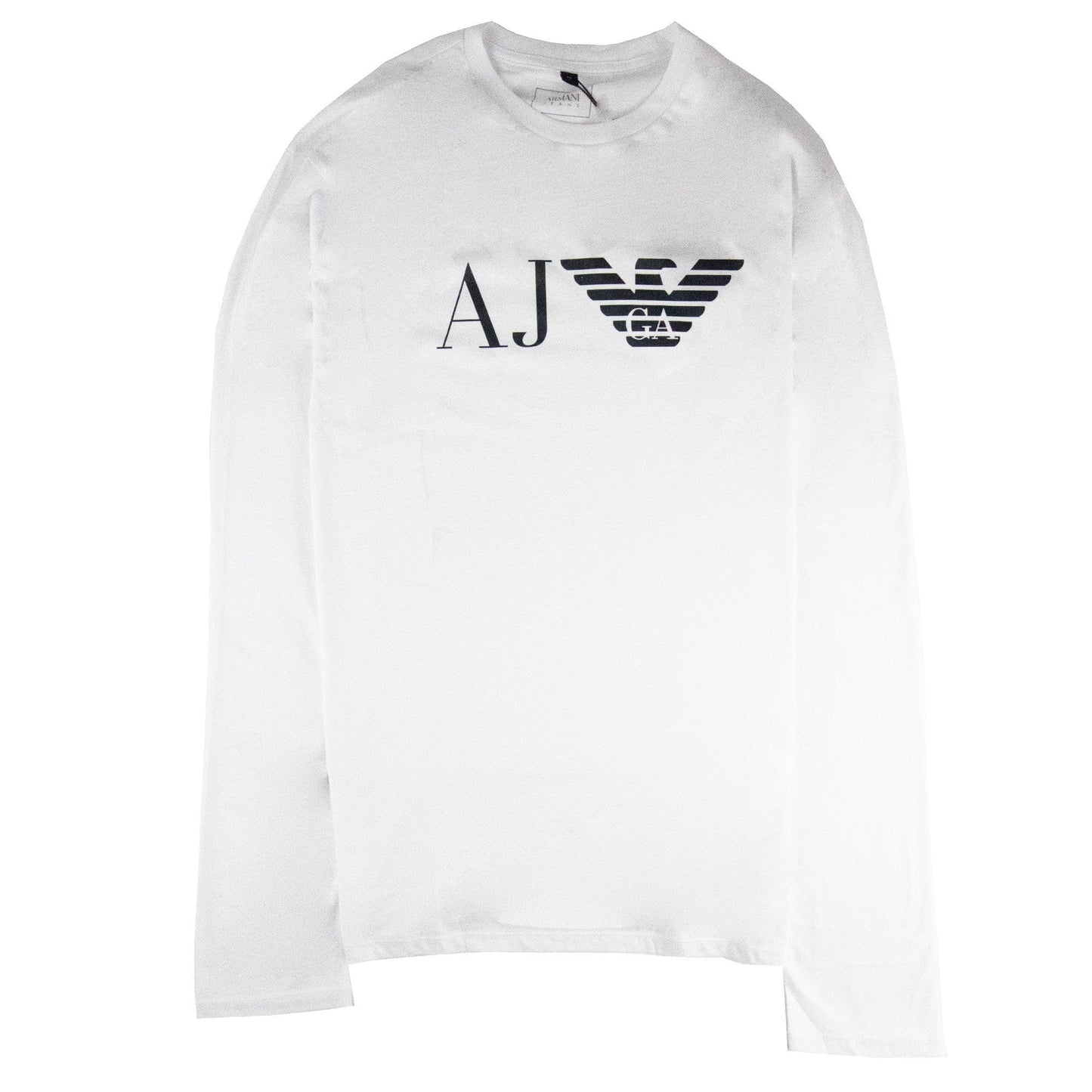 Armani Jeans Aj Eagle Logo L/s T Shirt Bianco Ottico