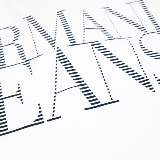 Armani Jeans Pin Tripe Logo T Shirt White