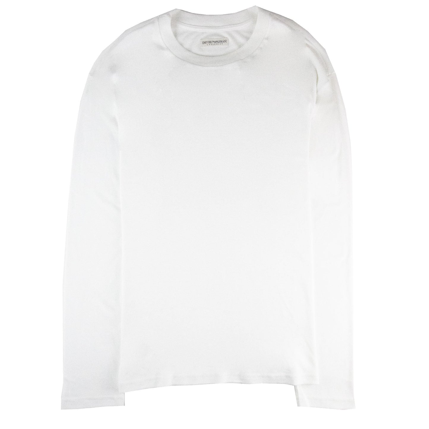 Emporio Armani Embroidered Back Logo L/s T Shirt White