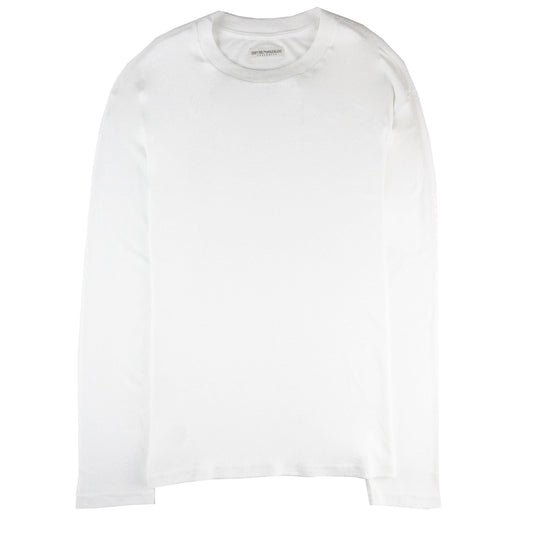 Emporio Armani Embroidered Back Logo L/s T Shirt White