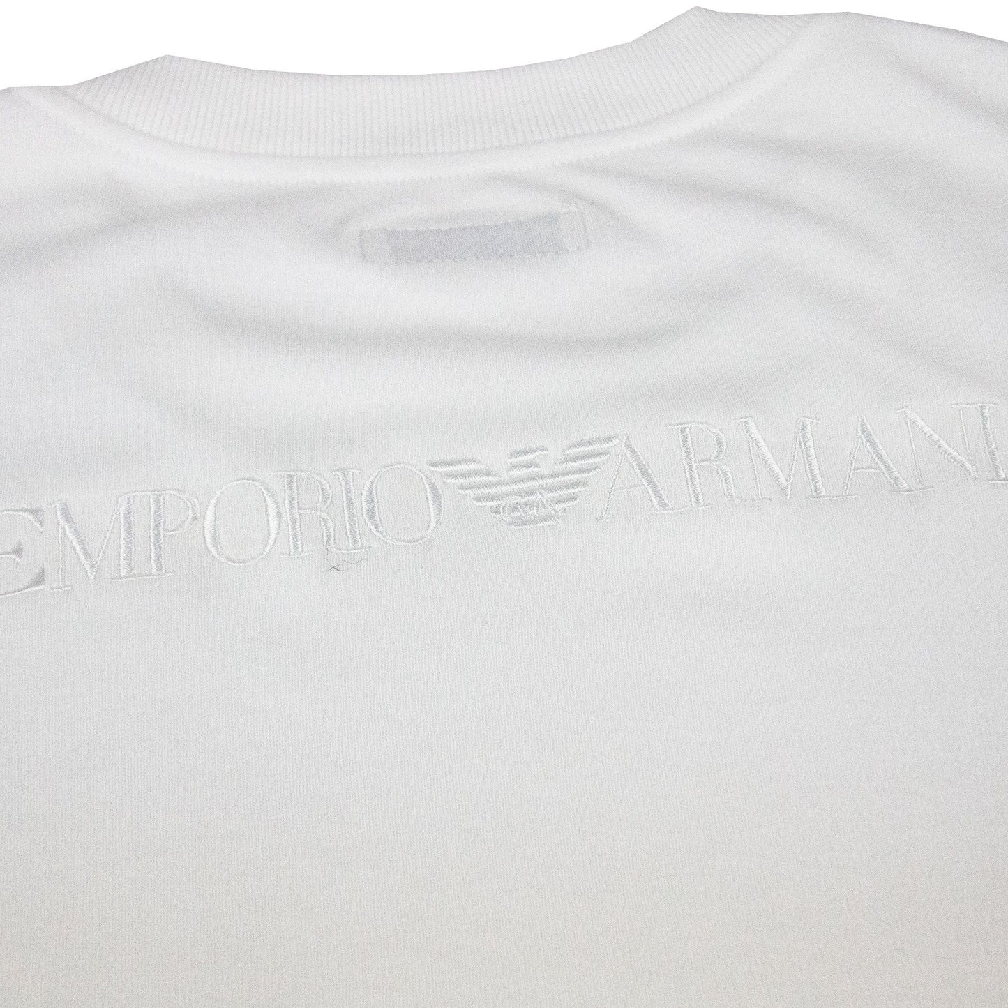 Emporio Armani Embroidered Back Logo L/s T Shirt White