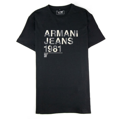 Armani Jeans 1981 Logo Crewneck T Shirt Black