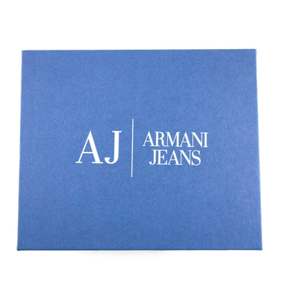 Armani Jeans Metal Logo Card Holder Black