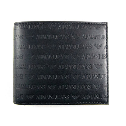 Armani Jeans Embossed Logo Wallet Black