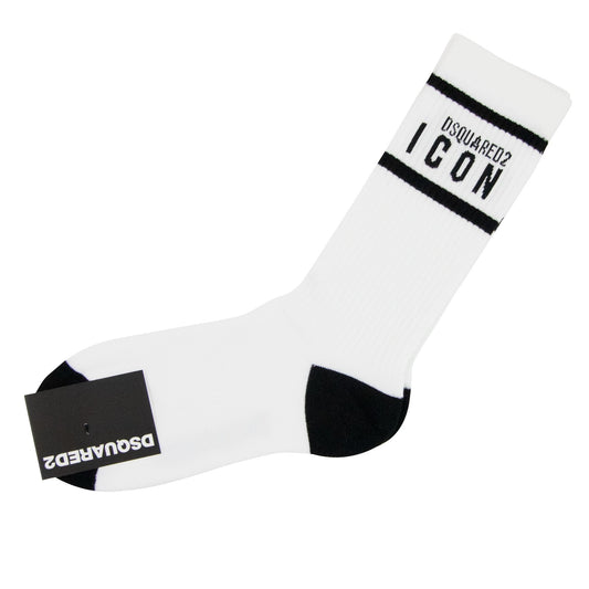 Dsquared2 Swim Shorts & Underw Dsquared Icon Mid Socks White