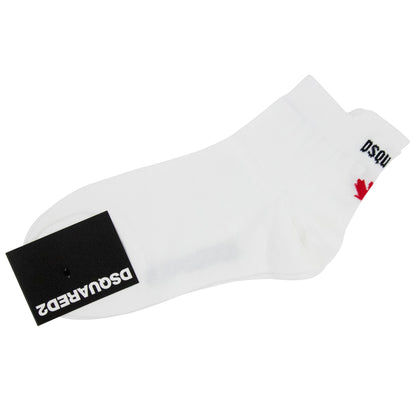 Dsquared2 Swim Shorts & Underw Leaf Ankle Socks White