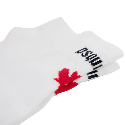 Dsquared2 Swim Shorts & Underw Leaf Ankle Socks White