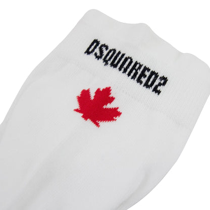Dsquared2 Swim Shorts & Underw Leaf Ankle Socks White