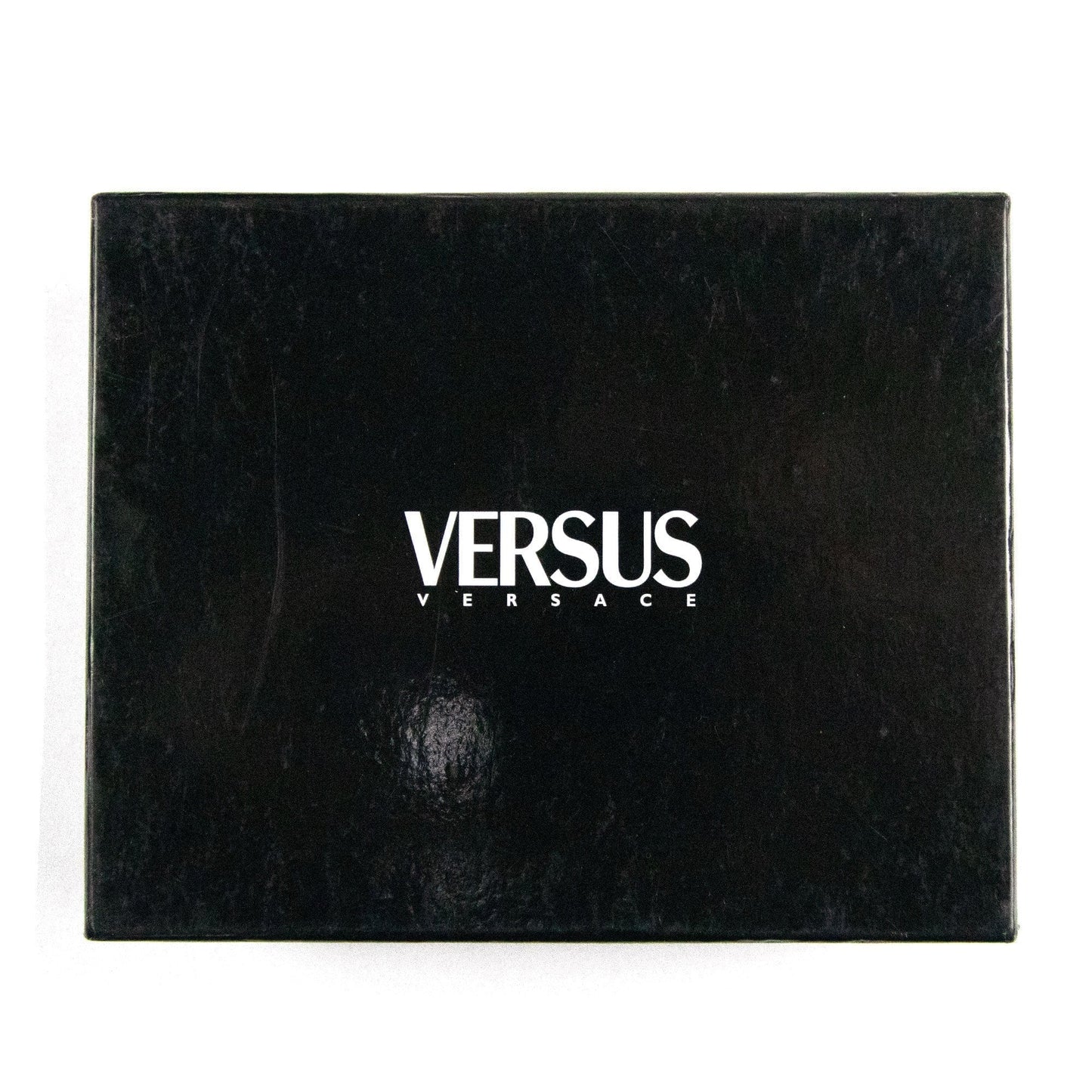 Versace Versus Metal Logo Leather Wallet Black