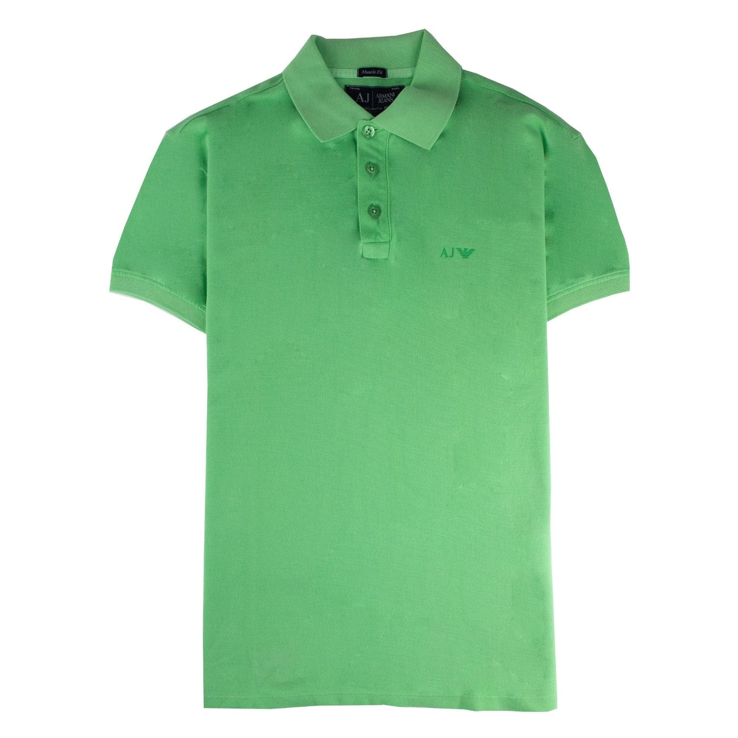 Armani Jeans Aj Eagle Chest Logo S/s Polo Verde Green