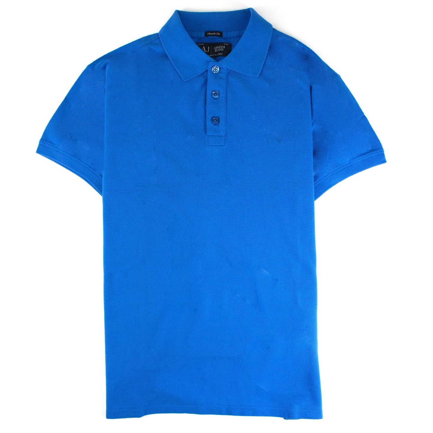 Armani Jeans Aj Eagle Chest Logo S/s Polo Blue