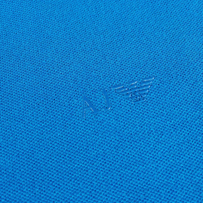 Armani Jeans Aj Eagle Chest Logo S/s Polo Blue