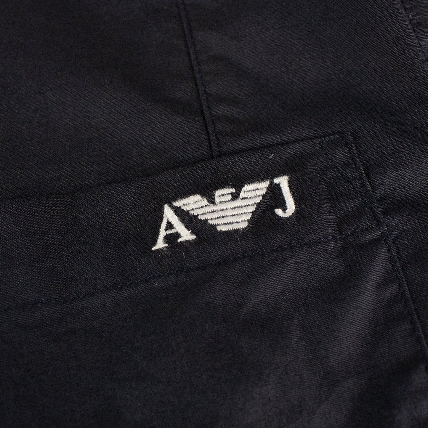 Armani Jeans Aj Embroidered Logo S/s Shirt Navy