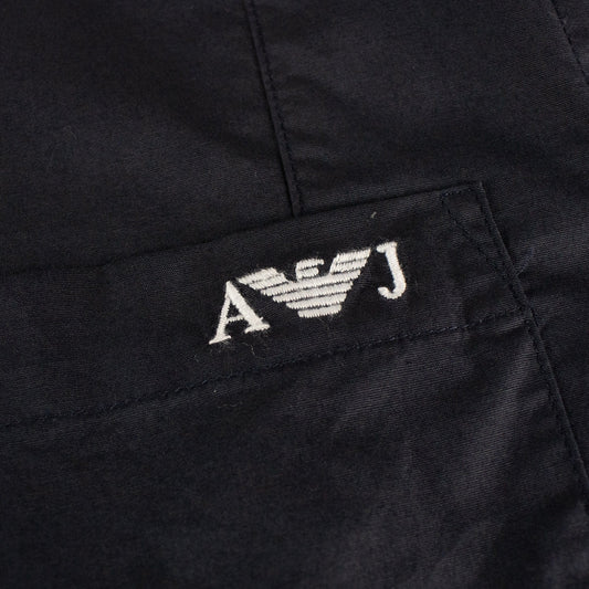 Armani Jeans Aj Embroidered Logo S/s Shirt Navy