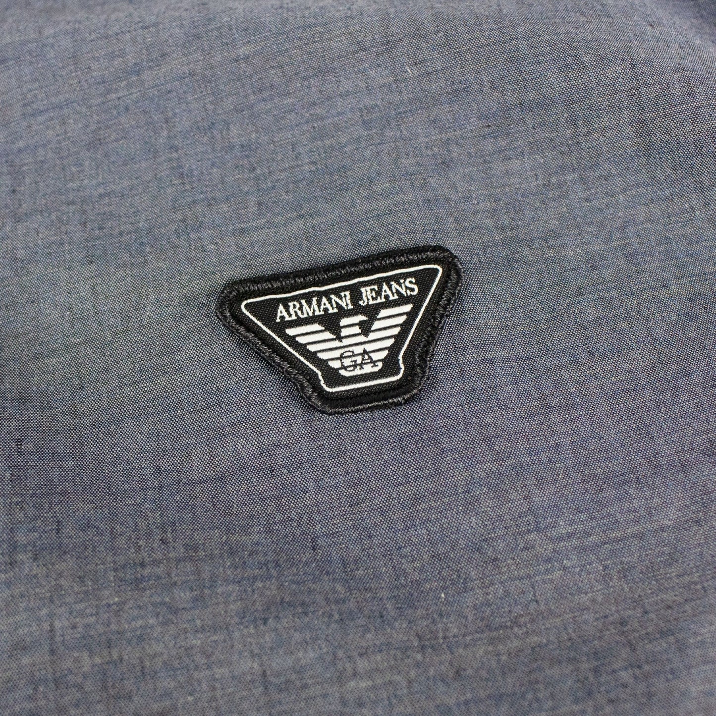 Armani Jeans Chest Logo L/s Shirt Blue