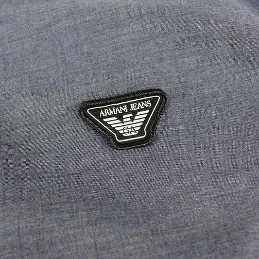 Armani Jeans Chest Logo L/s Shirt Blue