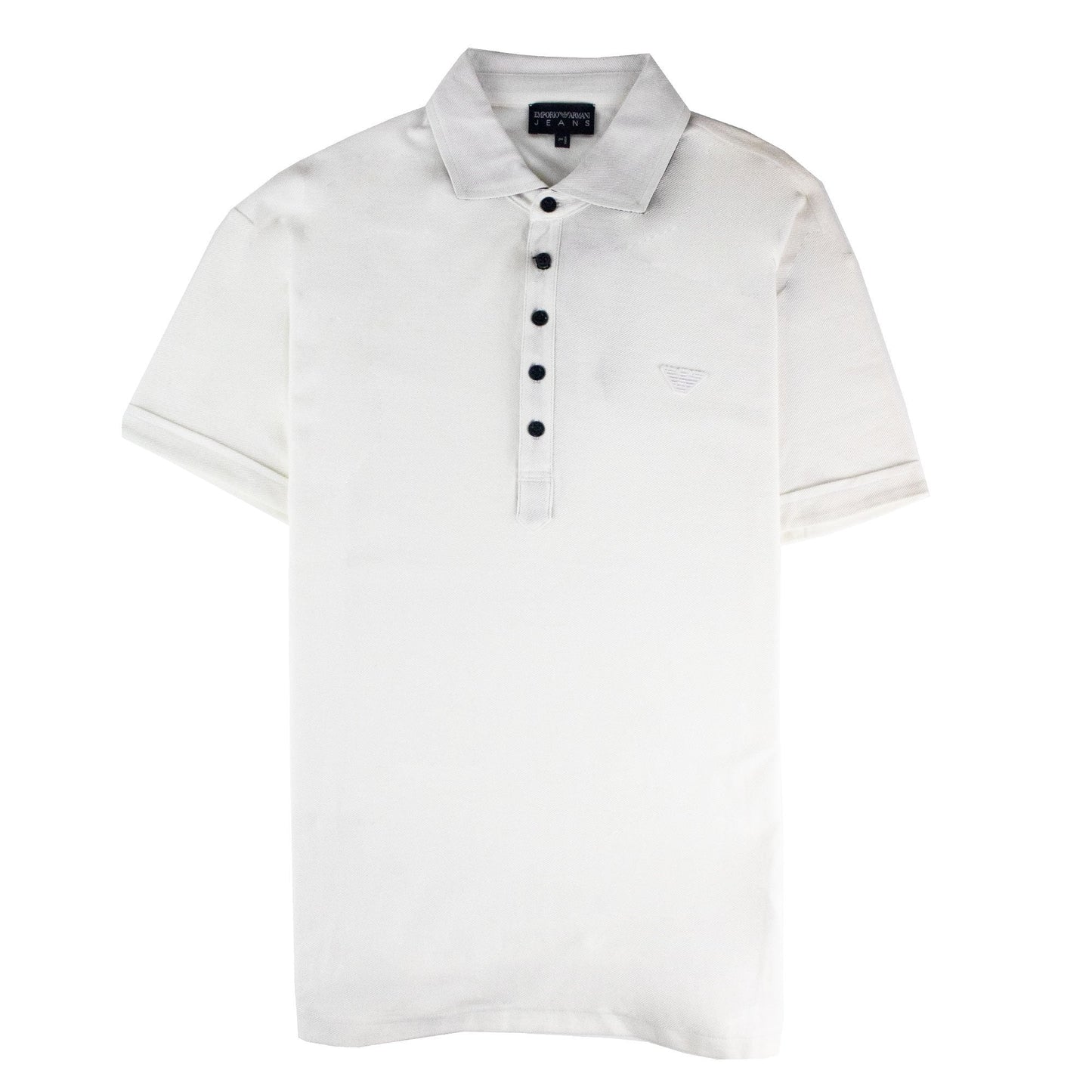 Emporio Armani Embossed Eagle Logo S/s Polo White