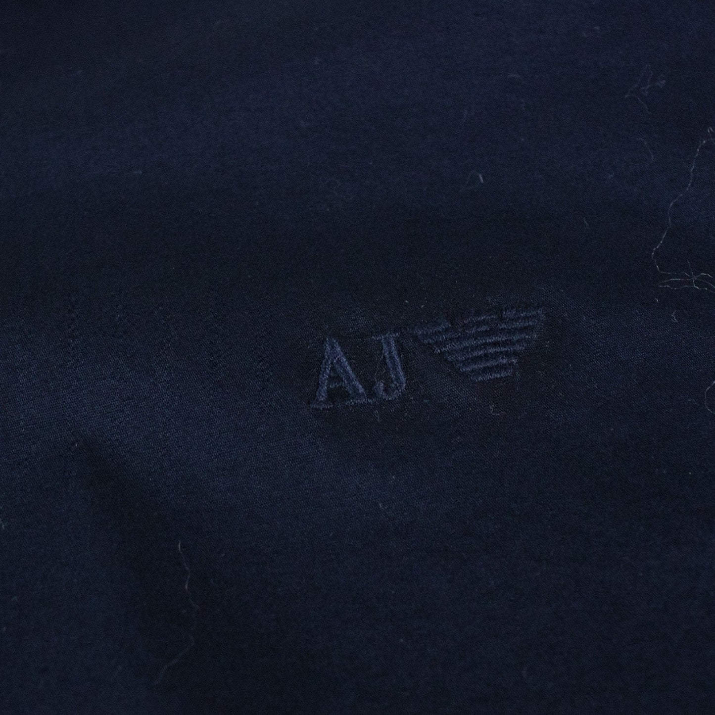 Armani Jeans Logo Italian Fabric S/s Shirt Navy Blue