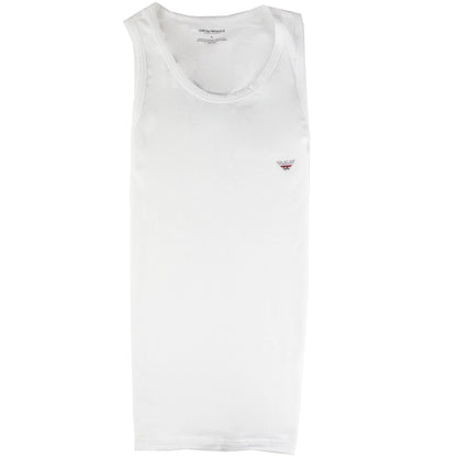 Emporio Armani Ga Back Logo Tank Top White