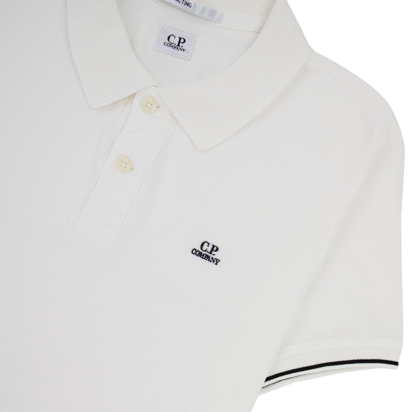 Cp Company Tacting Short Sleeve Polo White 112