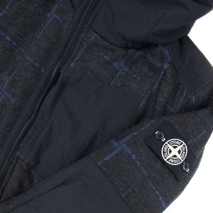 Stone Island House Check Wool & Nylon Jacket Dark Grey V0065