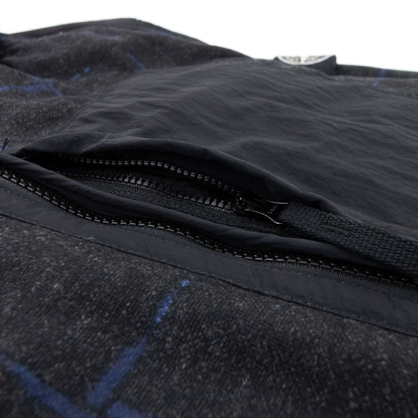 Stone Island House Check Wool & Nylon Jacket Dark Grey V0065