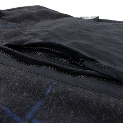 Stone Island House Check Wool & Nylon Jacket Dark Grey V0065