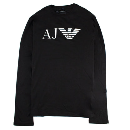 Armani Jeans Aj Eagle Logo L/s T Shirt Black